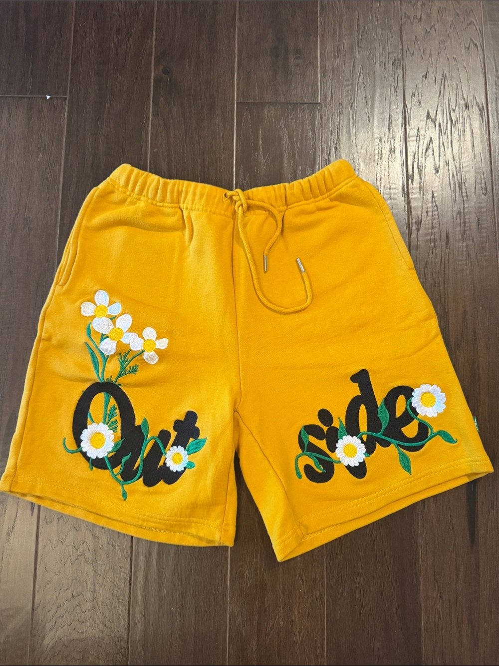 Joe Fresh Yellow Floral Graphic Drawstring Shorts